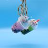 Bag Charm Cat Pearl Milk Tea Cup Keychain Key Chain Soft Drink Keyring Floating Drink Keyring
