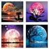 New 5D Diy Diamond Painting Moon Full Diamond Round Mosaic Landscape Spectacular Cross Stitch Rhinestone Mosaic Diamond Craft