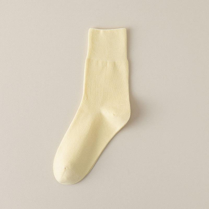 Женские весенне-летние тонкие однотонные бесшовные носки-трубки из хлопка, впитывающие пот