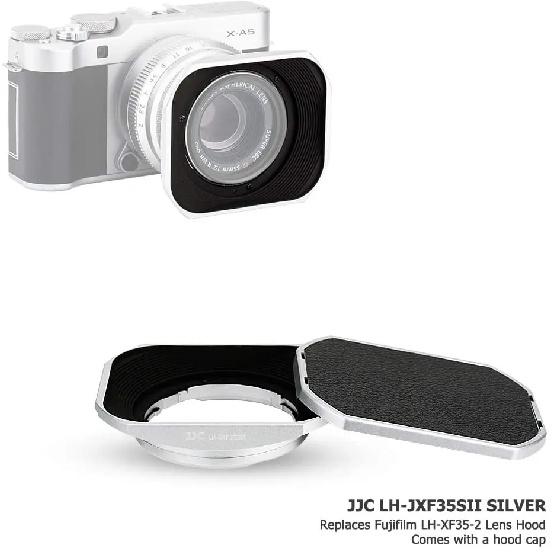 Металлическая квадратная бленда JJC LH-XF35-2 для объективов Fuji Fujifilm Fujinon XC 35mm F2 и XF 23mm / 35mm F2 R WR на камерах XPro3 XT4 XT3 XT30 XT20