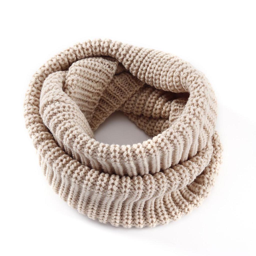 Женский зимний теплый вязаный шарф унисекс Infinity 2 Circle с капюшоном и шалью