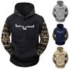 Модный свободный мужской и женский свитер с капюшоном с длинным рукавом и принтом