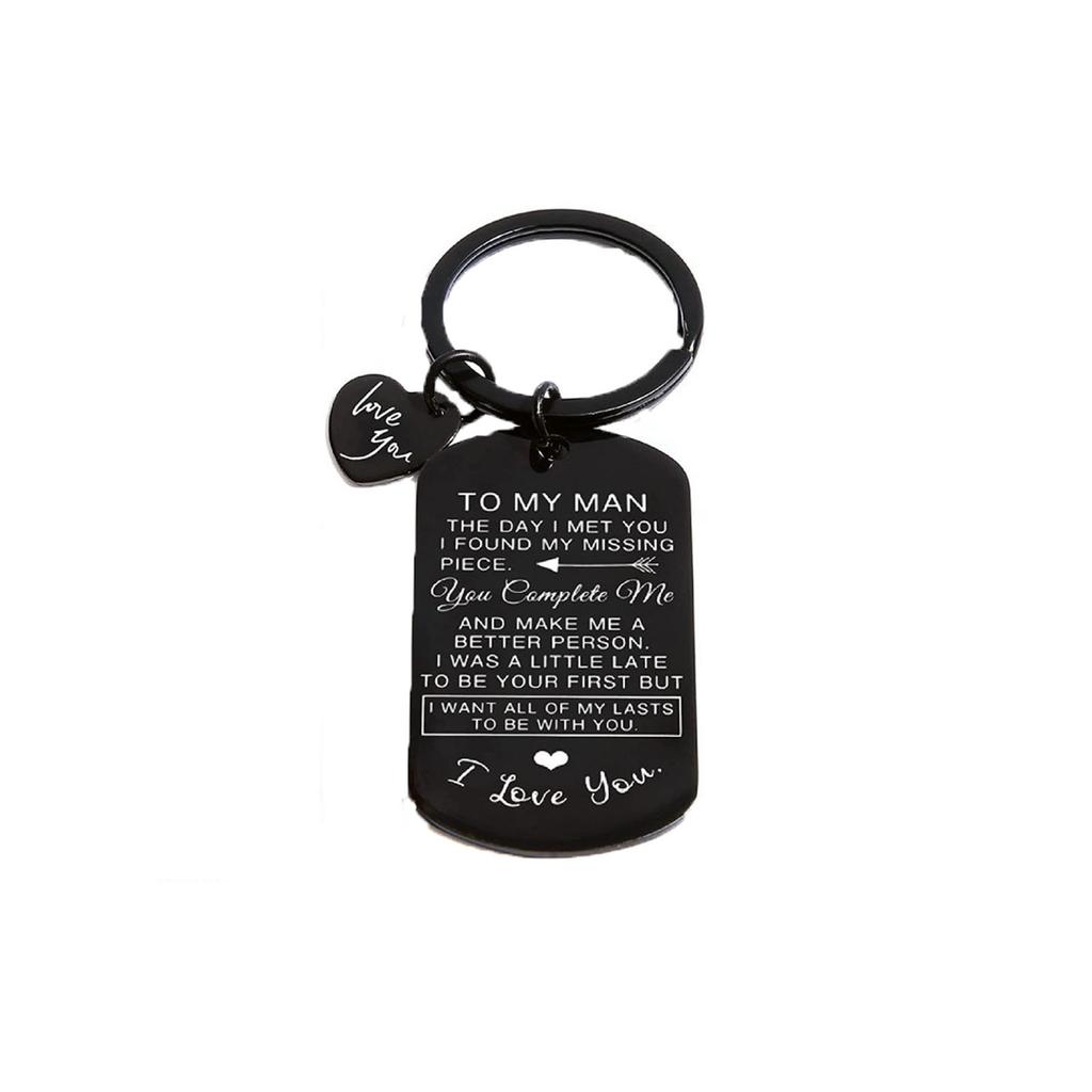 European And American Father's Day Gift Anniversary Gift Tag Stainless Steel Keychain