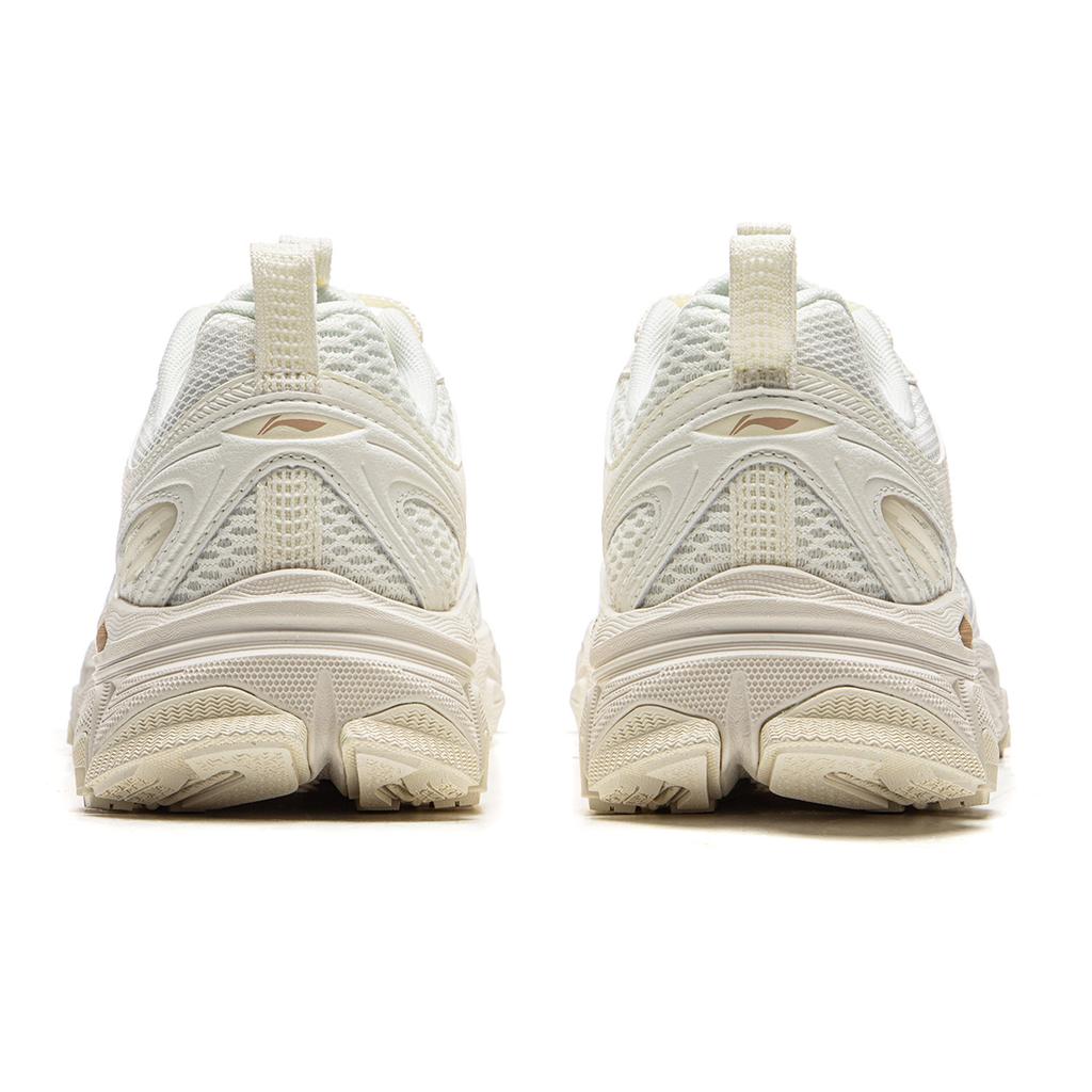 Li Ning Carefree V3 Амортизирующие износостойкие дышащие низкие беговые кроссовки женские цвет слоновой кости ARXW024-1