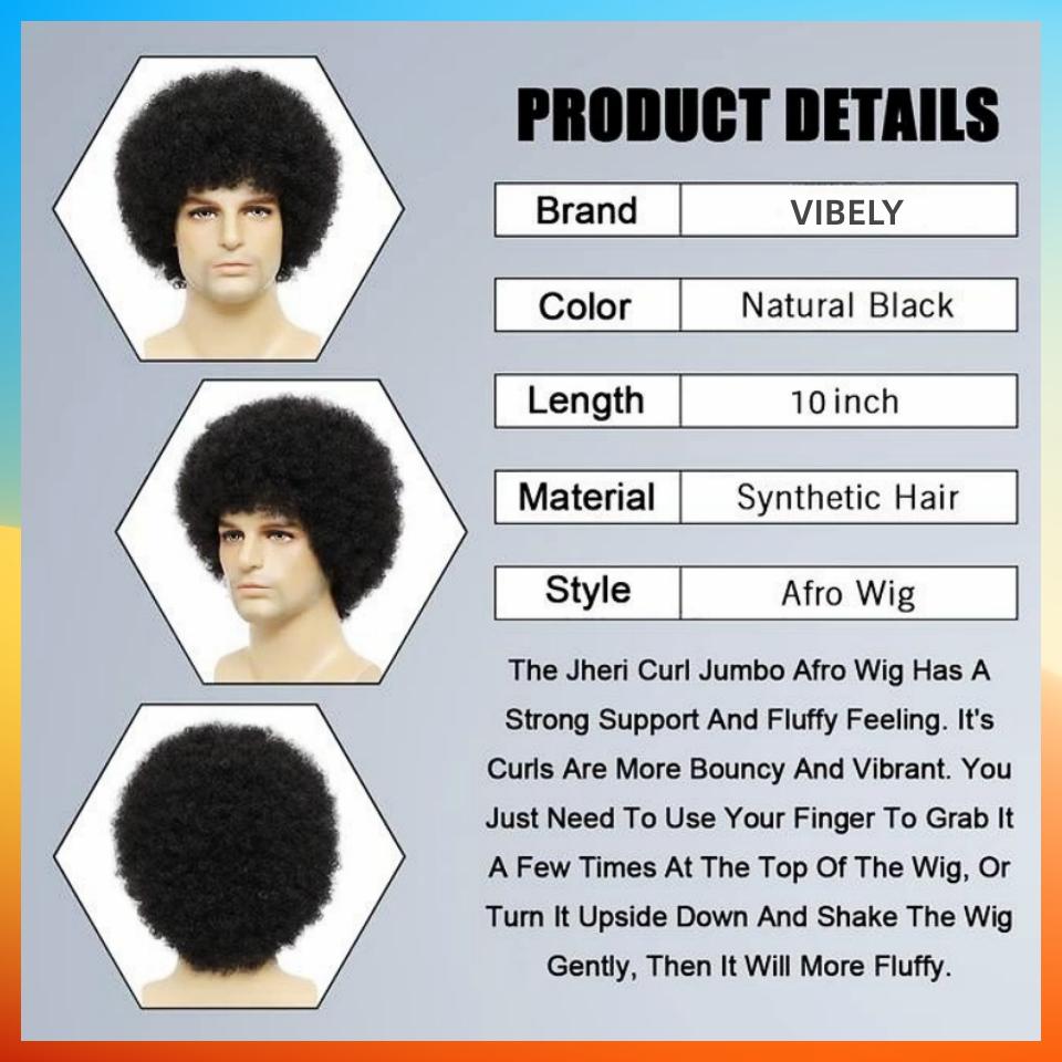 2025 Модный африканский парик мужской короткий кудрявый парик HW990