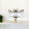 Металлическая пчела настенное украшение 3D пчела художественная работа настенная скульптура медоносная пчела внутреннее наружное украшение для двора сада дома фермерского дома