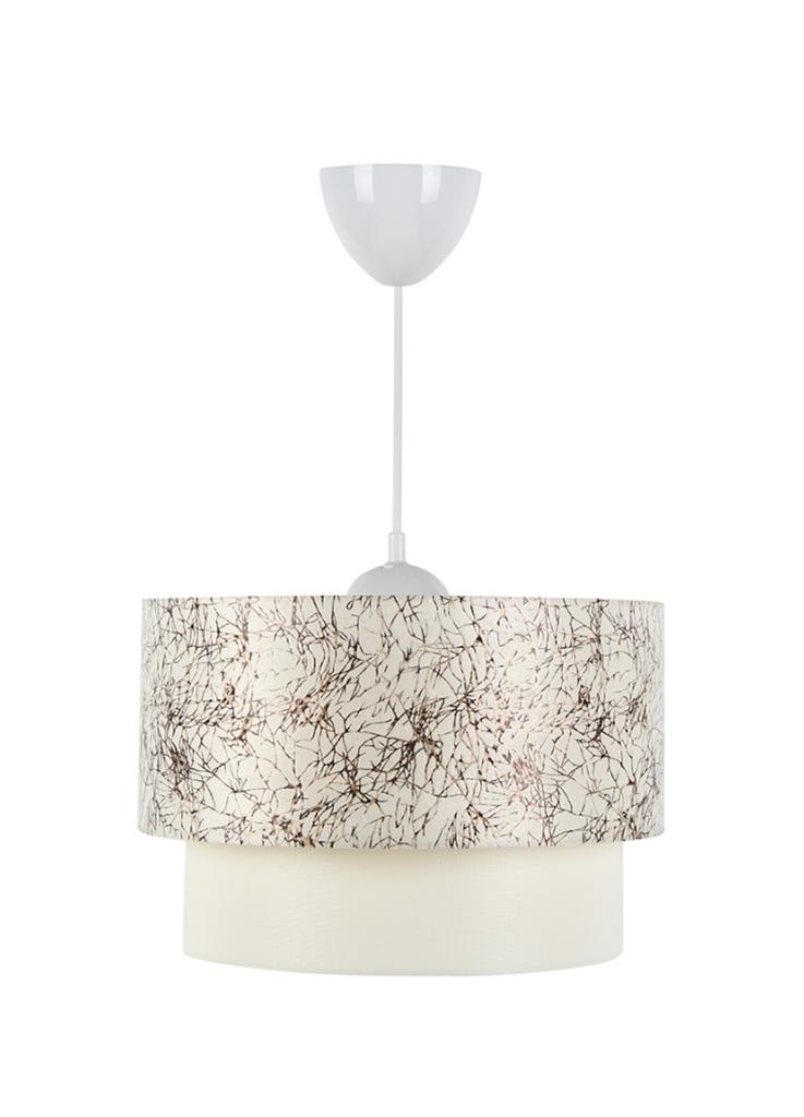 Art Üçlü Pasta Avize ve Abajur Seti Zeytin Dalı Desen Süet Kumaş Yatak Odası Salon Sarkıt