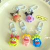 Funny Sausage Big Mouth Monster Key Chain Cartoon Doll Pendant Key Ring Backpack Charms Car Decoration Bag Accessories