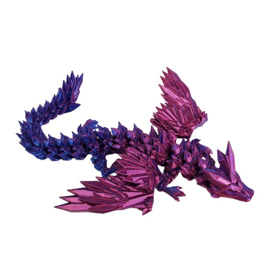 3D Printed Flying Dragon Figurine Winged Dragon Figure Movable Joints Articulated Dragon Model