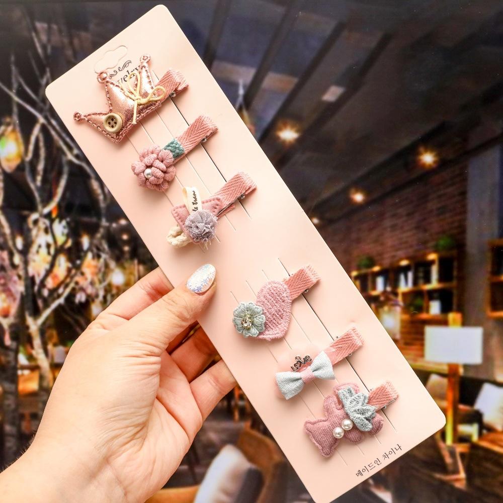 Кавайный Мультяшный Принцесса Детский Набор Заколок для Волос Девочки Дети Цветок Заколки Зажим Аксессуары Заколки Заколка Головной Убор Головной Убор