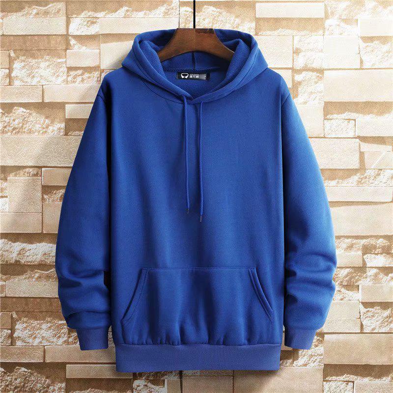 Толстовка свободного кроя Unisex Plus Velvet - весна/осень в корейском стиле, однотонная