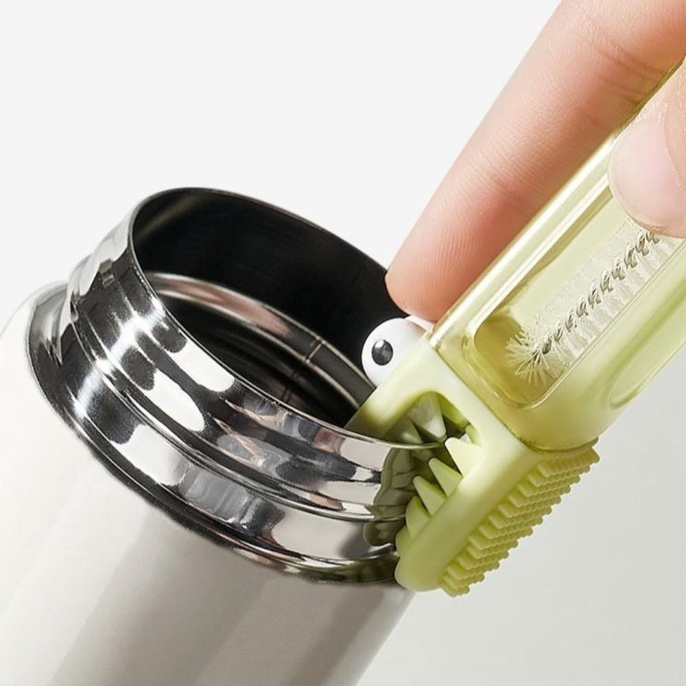 Portable Bottle Gap Cleaner Multifunctional Bottle Brush Cup Lid Cleaner Brush  Home Kitchen