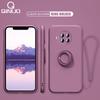 Магнитный держатель-кольцо Чехол-подставка Для Xiaomi POCO X3 NFC Mi 10T Pro 10 Lite Redmi Note 11 9 8 7 Pro 9S 9A 9C Жидкий силиконовый чехол
