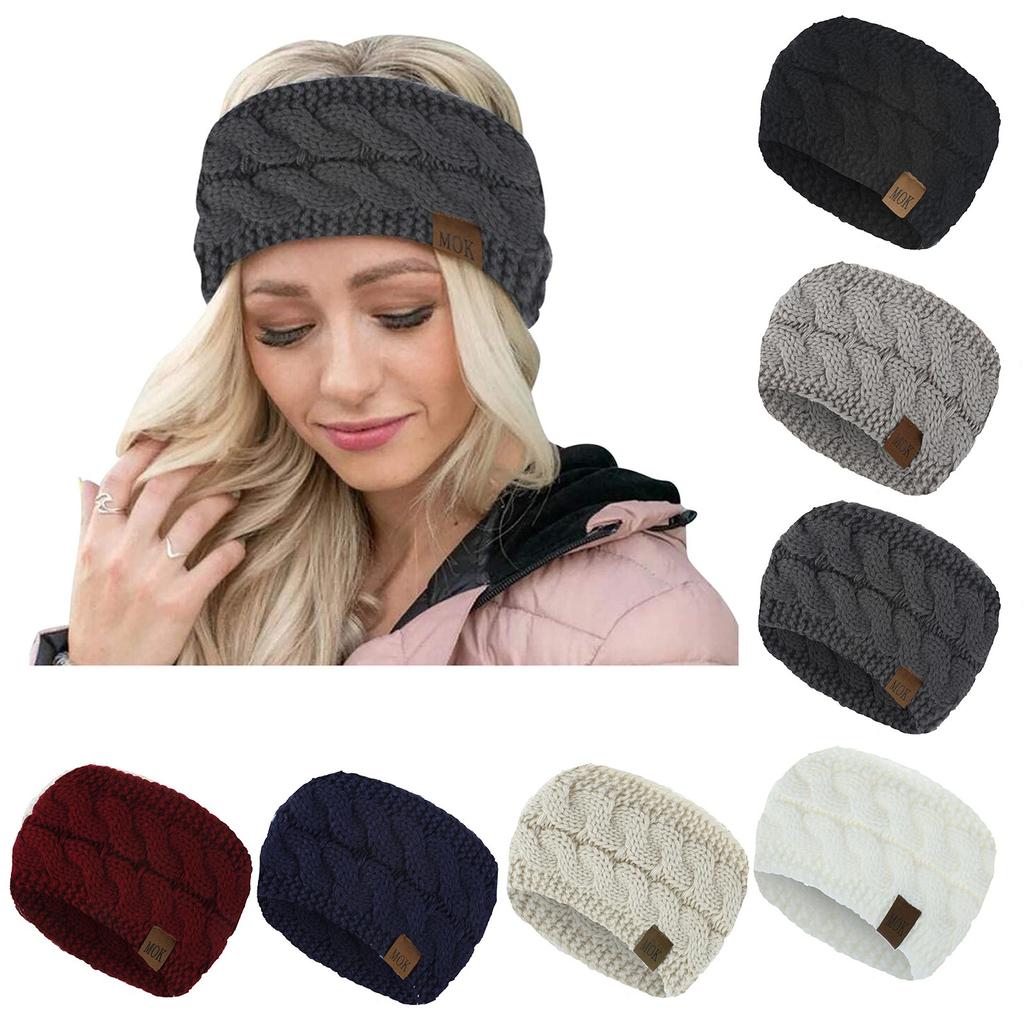 Women Fashion Keep Warm Knitting Headband Handmade Sport Hairband