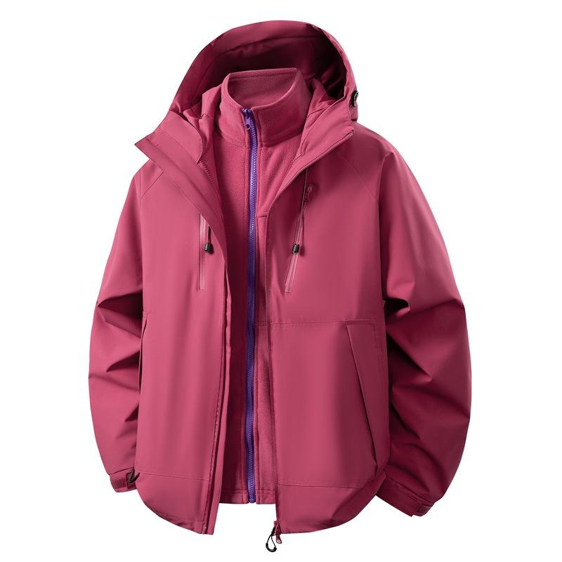 Outdoor hiking suit couple's three-in-one jacket men's mountain jacket waterproof and windproof men's and women's tide casual jacket
