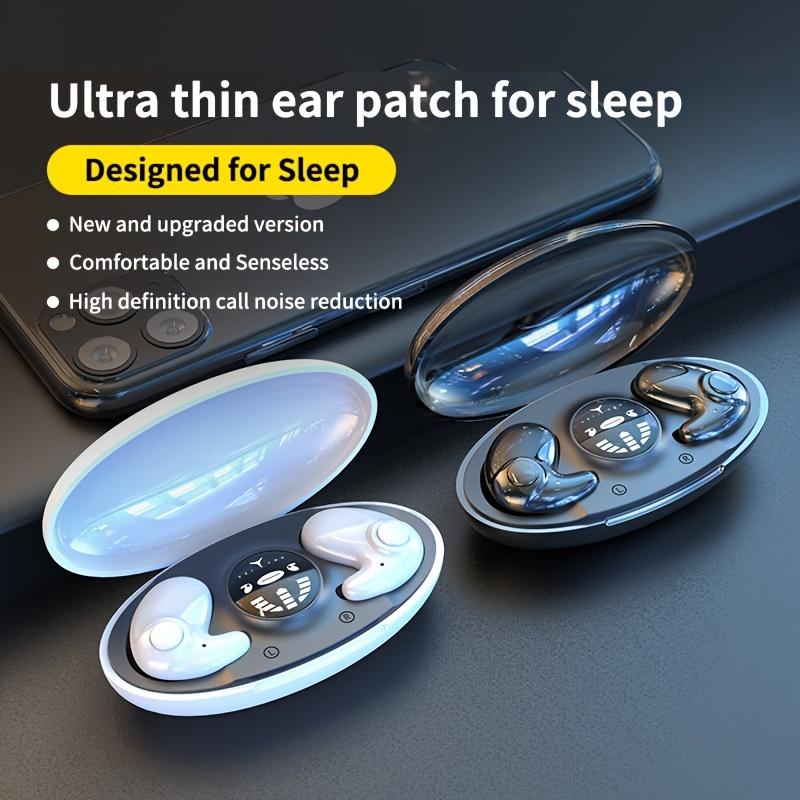 Беспроводные наушники для сна — ультратонкий дизайн, двойной микрофон с шумоподавлением, низкая задержка, внутриканальные спортивные наушники с сабвуфером, подходящие для игр
