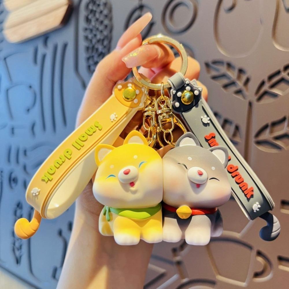 Backpack Pendant Magnetic Couple Keychain Cartoon Dog Key Ring Girlfriend Boyfriend