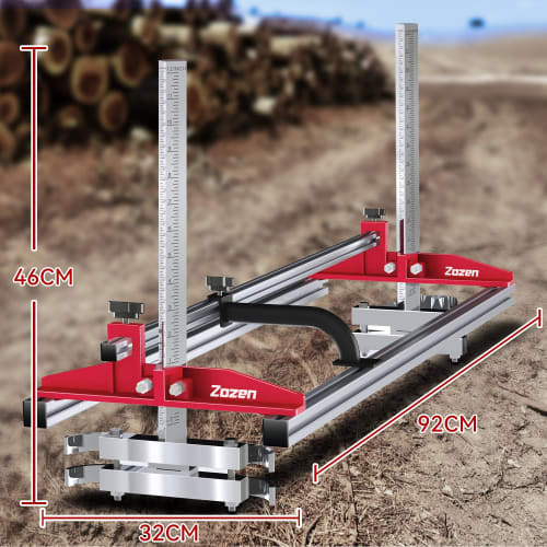 Zozen Portable Chainsaw Mill - 3-Size Assembled Saw Mill for Independent Use. Suitable for 36cm-92cm Planking Milling Bars. Flexible Cutting Guide Sys