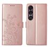 For Sony Xperia 1 VII Wallet Case Butterfly Floral Imprint PU Leather Phone Cover with Wrist Strap