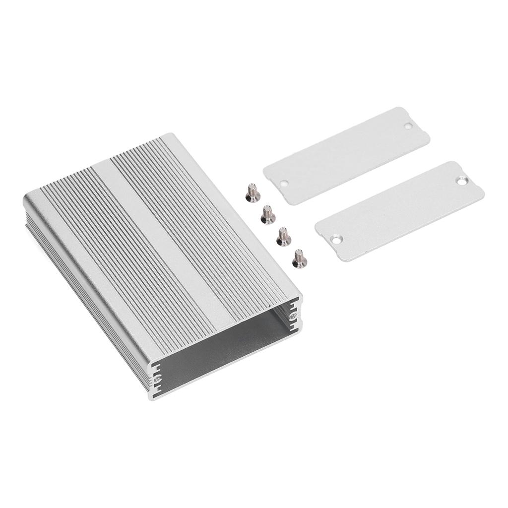 Aluminium Electric Box Waterproof Junction Enclosure Case Integrated for DIY Silver 24x69x100mm