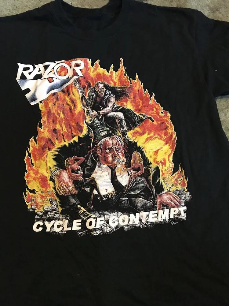 RAZOR Band Members Black T-Shirt Cotton Unisex S-234XL Unisex T-Shirt