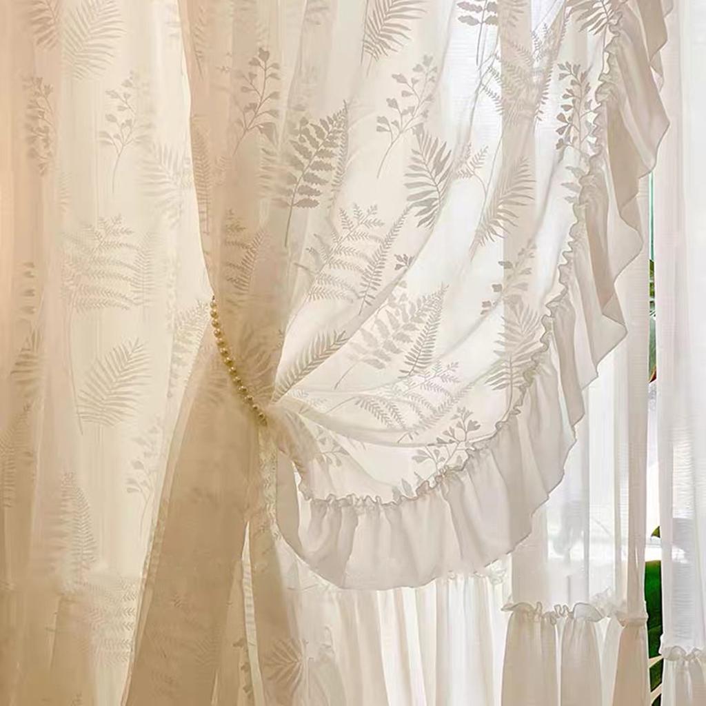 Французские ретро листья гостиная спальня эркер балкон экран занавеска экран окна