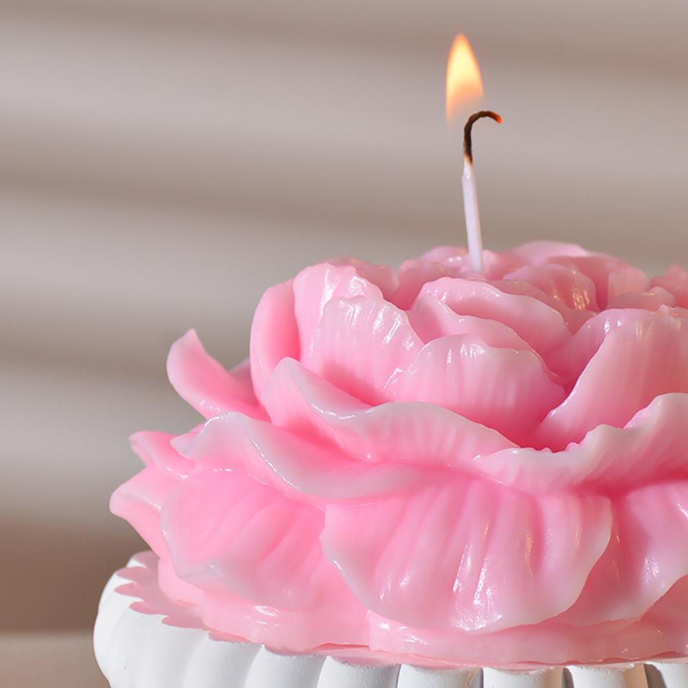 3D Силиконовая форма для цветов Смола Форма для свечей Пион Цветок Шоколадный торт Мыло Изготовление свечей Мастика Форма Внутреннее украшение DIY Поделки Подарки