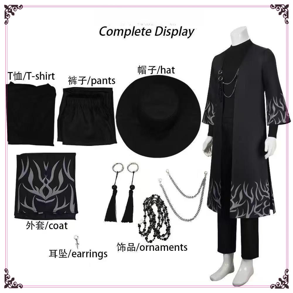 Children Demon Hunters Saja Boys Cosplay Costume Halloween Girls Boys Kpop Saja Costume Tops Pants Hat Earrings Set Party Stage