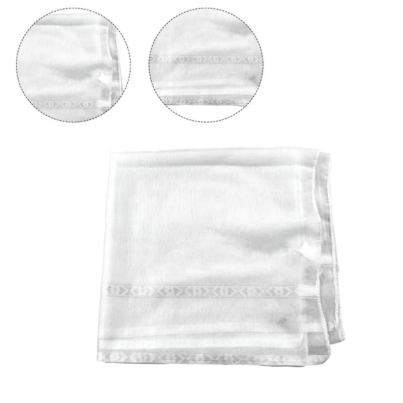 Классический головной платок шемаг для мусульман, арабский платок кефия, головной платок для арабского Дубая, этнический шарф на шею, белый шемаг