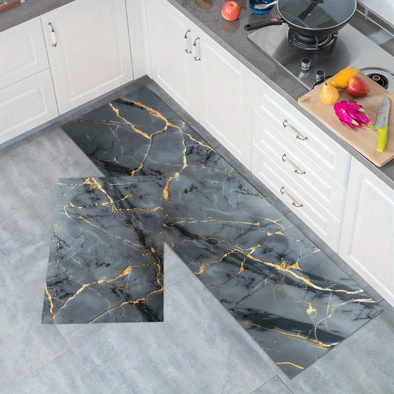 1 шт. анти-усталостные кухонные коврики, OneHouse Marble Print водонепроницаемый нескользящий толстый мягкий кухонный коврик прочный комфортный стоячий коврик для кухни