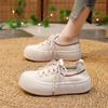 Женские повседневные вязаные кроссовки на массивной платформе, нескользящая легкая дышащая прогулочная обувь на шнуровке, теннисные кроссовки, спортивная спортивная обувь для женщин