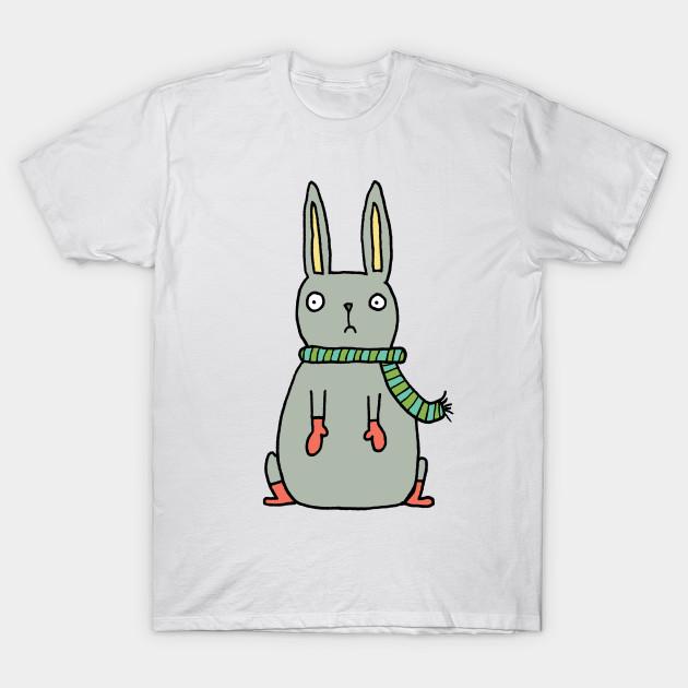 Футболка женская грустный снежный кролик Harajuku принт Kawaii футболка летняя короткий рукав женская футболка топ футболка