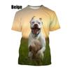 Новые модные футболки с 3D принтом Pit Bull, летние повседневные мужские и женские дышащие футболки в стиле хип-хоп с короткими рукавами, модные топы унисекс