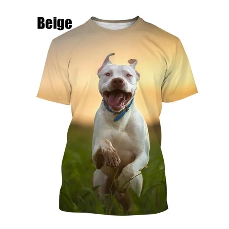 Новые модные футболки с 3D принтом Pit Bull, летние повседневные мужские и женские дышащие футболки в стиле хип-хоп с короткими рукавами, модные топы унисекс