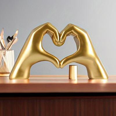 Фигурка в форме сердца с любовью, ручная фигурка в форме сердца, статуя из смолы, скульптура, украшение для дома, офиса, свадьбы, вечеринки, украшение для рабочего стола
