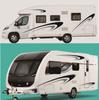 6 Pcs Car Camper RV Trailer Vinyl Stripes Graphics Decals Decoration Stickers