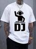 Графическая футболка DJ - Повседневная с круглым вырезом