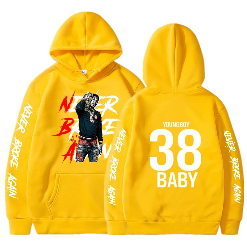 Never Broke Again Hoodie Men's Fashion YoungBoy Graphic Print Sweatshirt Women's Cool Casual Harajuku Sportswear Hooded Pullover