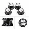 4Pcs Black Volume Control Knobs ABS And Aluminum Control Knobs Replacement  Electric Guitars