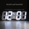 3D Desk Clocks for Bedrooms, Office, Classroom, Big Numbers, Remote, Alarm, Cool White Light and Black Frame,led Clock
