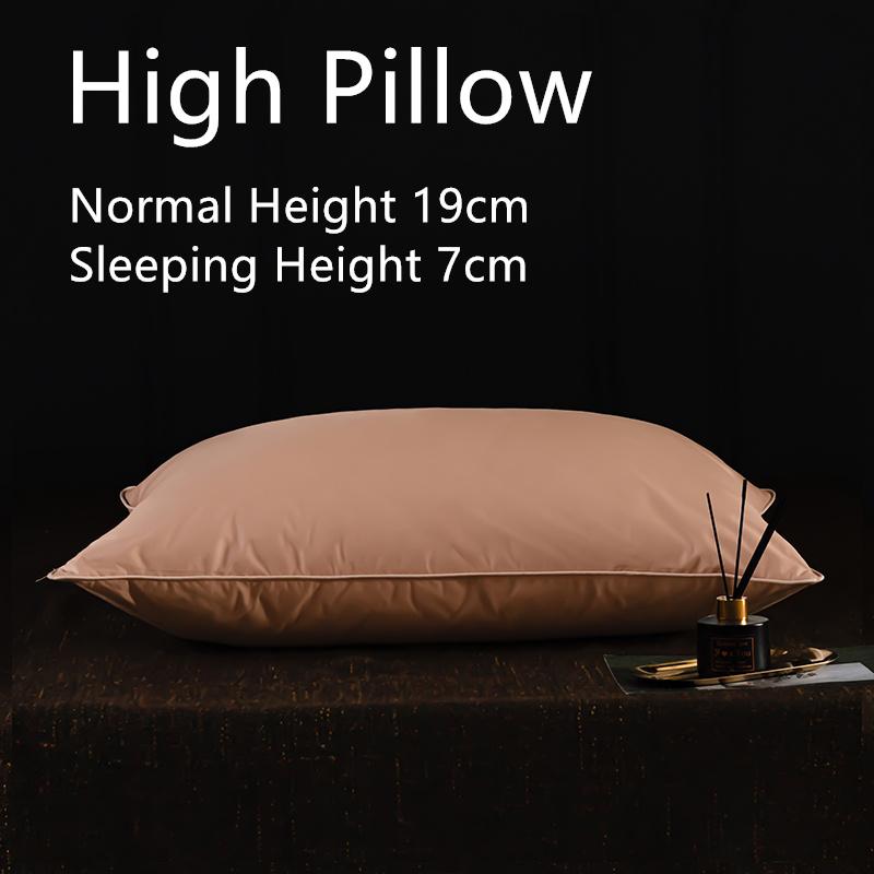 1шт гусиное перо и пух белые подушки вставки кровать сон 5 звезд отель коллекция подушки медленно отскакивают с 100% хлопковым чехлом