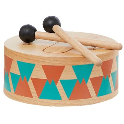 Edutē I'M Toy Classic Drum Деревянный игрушечный музыкальный инструмент Барабан Подарок на 1-й и 2-й день рождения для мальчиков и девочек Включает руководство по уходу