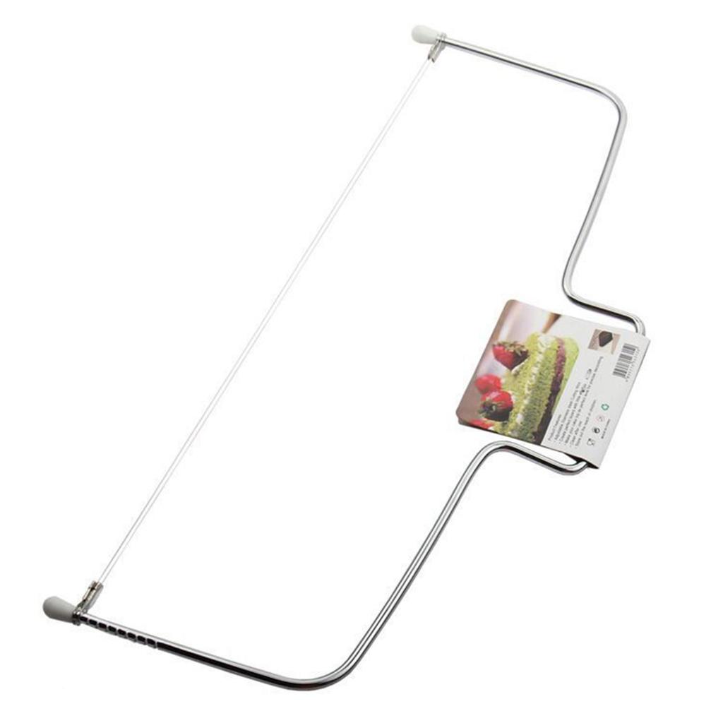 Adjustable Cake Slicer, Stainless Steel Cake Layer Cutter, Wire Cake Cutting Tool for Evenly Slicing Sponge Bread Baking Dessert