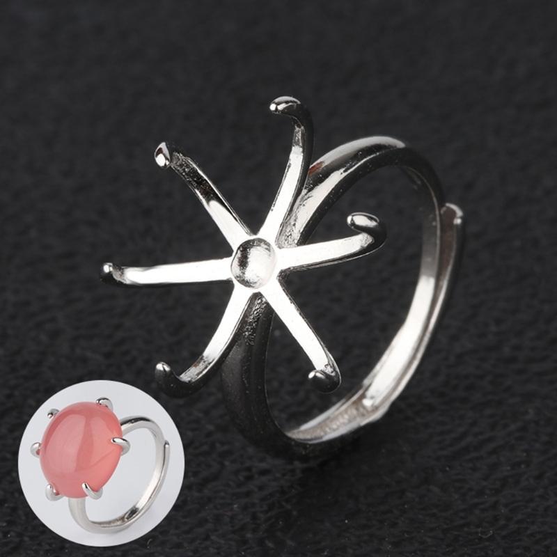 Набор из 4 элегантных колец-основ с когтями, регулируемые основы для колец с когтями, идеальный подарок для любителей ювелирных изделий