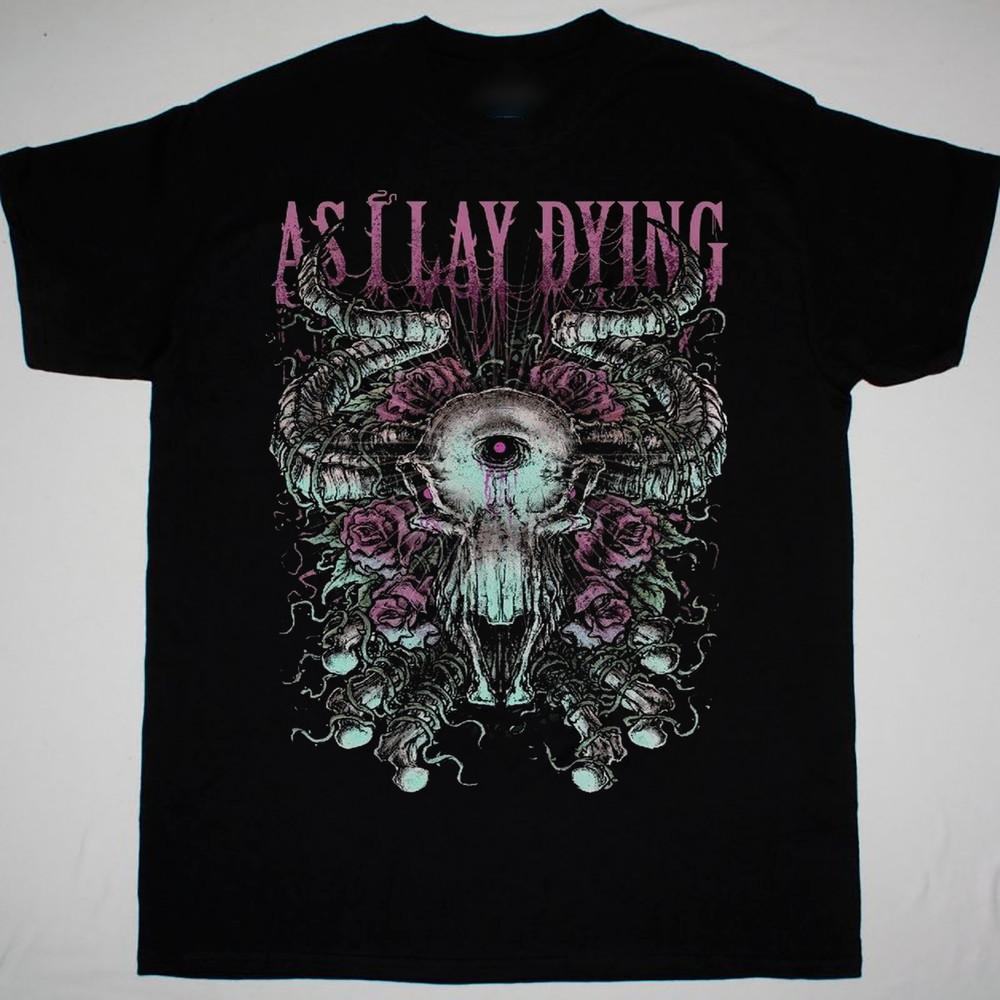 Редкий! Футболка унисекс с коротким рукавом из плотного хлопка черная As I Lay Dying Band BL305