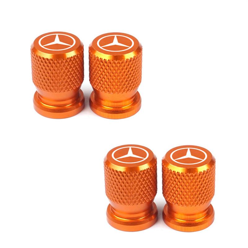 AABGT1 4pcs for Mercedes Benz MB Maybach A B C D M S R Car Wheel Tire Valve Caps Aluminum Airtight Covers Class C200L GLC GLK CLA GLA