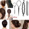 4Pcs Barber Maker Tool Disk Hair Stick Hair Clip Hair Braiding Disk Hair Tool Magic Hair