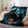 Custom Name Wolf Flannel Blanket Throw Blanket Soft Warm Sofa Bed home Decor Unique Gift