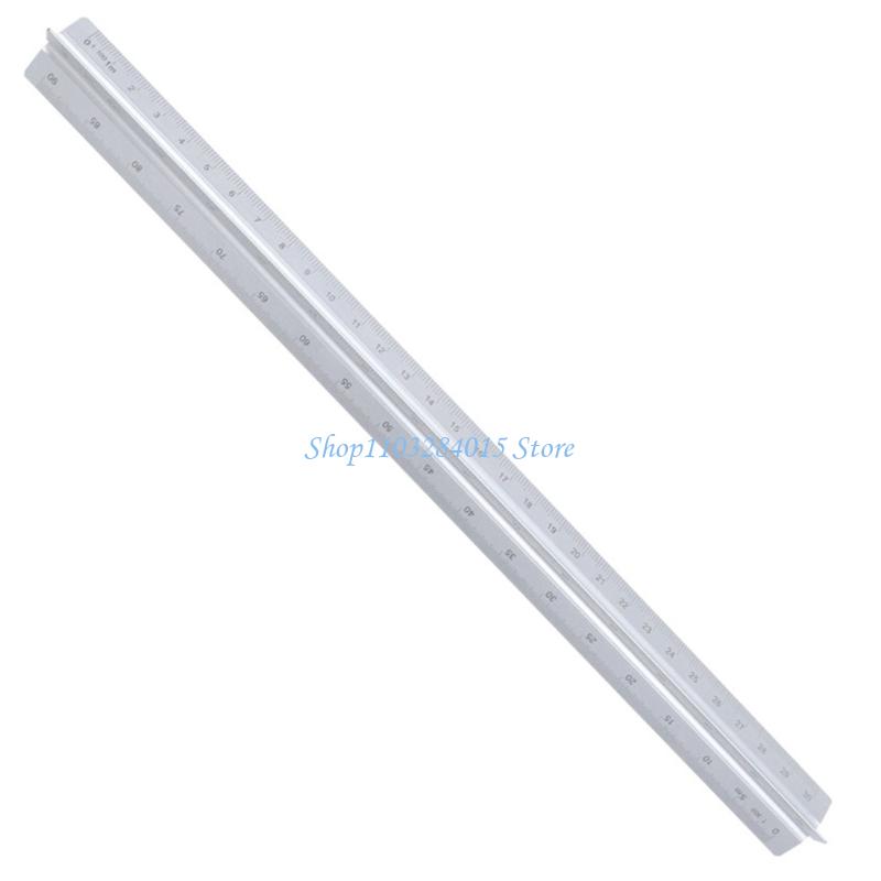 R6FF Aluminum Drafting Ruler With Clear Engraved Markings Measuring Scale