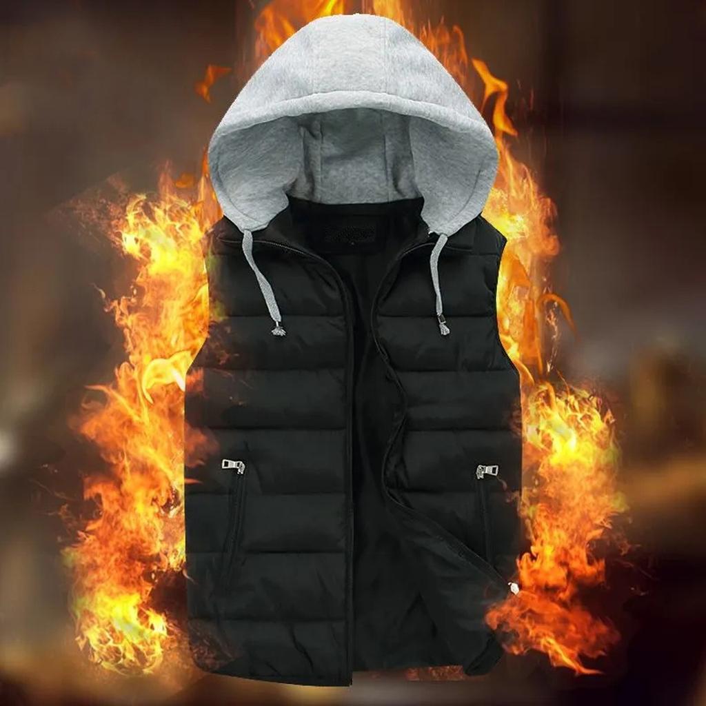 Пара Стиль Мода Сплошной Цвет Карман Молния Хлопок Пальто Жилет Пальто Женщины И Мужчины